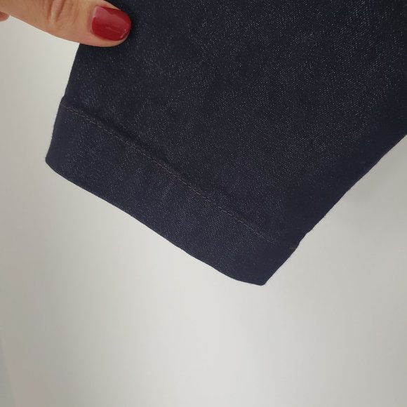 Women's Button Down Denim Shirt Dress Long Sleeve Snap Buttons Pointed Collar - Picture 5 of 6